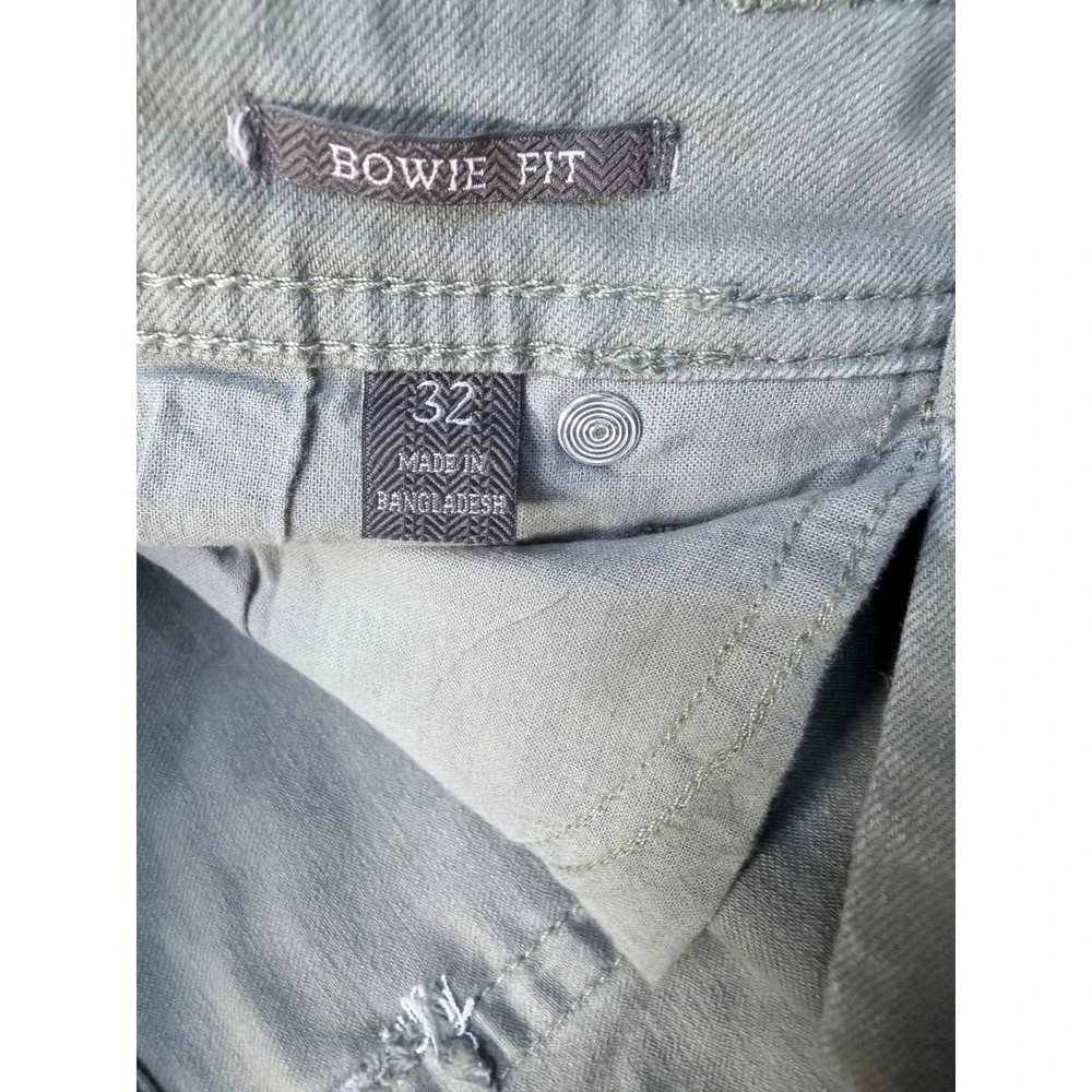 Jachs NY Bowie Fit Pants Mens 32 Green Stretch Cotton Chino